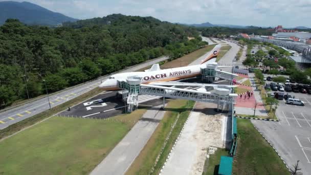 Melaka Μαλαισία Φεβρουαρίου 2024 Αεροφωτογραφία Του Αεροπλάνου Της Coach Airways — Αρχείο Βίντεο