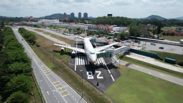 Melaka Malásia Fevereiro 2024 Vista Aérea Avião Coach Airways — Vídeo de Stock
