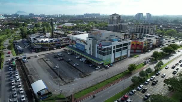 Kuching Malaysia May 2024 Aerial View Galacity Emporium Saradise Commercial — Video