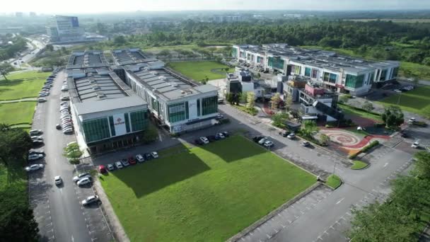 Kuching Malaysia May 2024 Aerial View Galacity Emporium Saradise Commercial — Stok Video