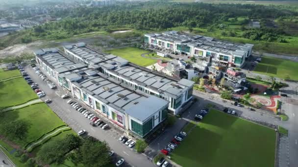 Kuching Malaysia May 2024 Aerial View Galacity Emporium Saradise Commercial — Stock Video