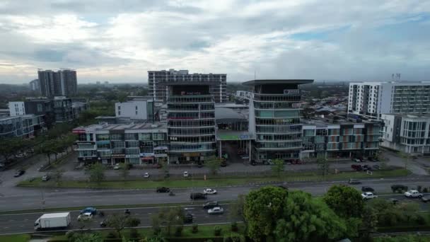 Kuching Malezja Maja 2024 Widok Lotu Ptaka Galacity Emporium Centra — Wideo stockowe