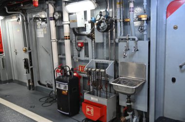 Kuching, Malezya - 25 Mayıs 2024: Malezya Kraliyet Savaş Gemilerinin Hava Görüntüsü