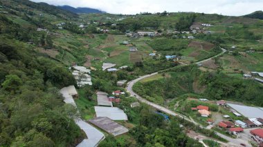 Yağmur Ormanları Dağı Vadisi üzerindeki Bulut Denizi 'nin Havadan Görünümü