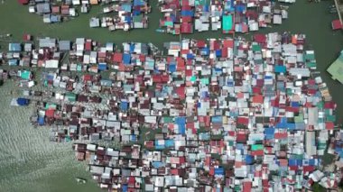 Gaya Adası 'ndaki Köylerin Sahnesi, Kota Kinabalu, Sabah Malezya