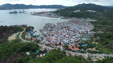 The Scenery of The Villages Within Gaya Island, Kota Kinabalu, Sabah Malaysia clipart