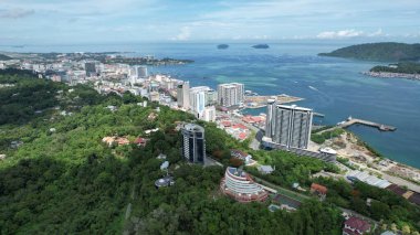 Kota Kinabalu, Malezya 30 Mayıs 2024: Kota Kinabalu Şehir Merkezi Rıhtımı