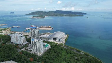 Kota Kinabalu, Malezya 30 Mayıs 2024: Kota Kinabalu Şehir Merkezi Rıhtımı