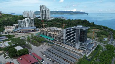 Kota Kinabalu, Malezya 30 Mayıs 2024: Kota Kinabalu Şehir Merkezi Rıhtımı