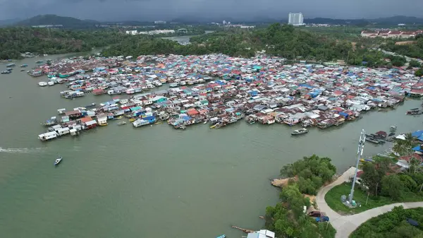 stock image The Scenery of The Villages Within Gaya Island, Kota Kinabalu, Sabah Malaysia