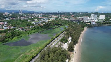 Kota Kinabalu, Malezya 30 Mayıs 2024: Kota Kinabalu Şehir Merkezi Rıhtımı