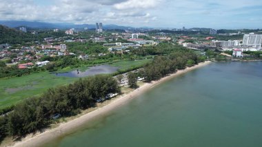 Kota Kinabalu, Malezya 30 Mayıs 2024: Kota Kinabalu Şehir Merkezi Rıhtımı