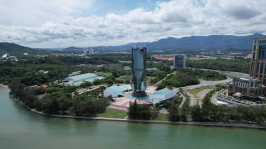 Kota Kinabalu, Malezya 30 Mayıs 2024: Kota Kinabalu Şehir Merkezi Rıhtımı