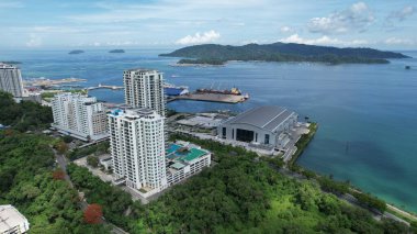 Kota Kinabalu, Malezya 30 Mayıs 2024: Kota Kinabalu Şehir Merkezi Rıhtımı