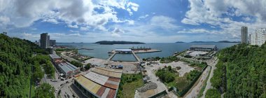 Kota Kinabalu, Malezya 30 Mayıs 2024: Kota Kinabalu Şehir Merkezi Rıhtımı