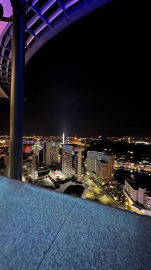 Kuching, Malezya - 16 Haziran 2024: Sonsuzluk Havuzu Arasındaki Kuching Skyline Görünümü