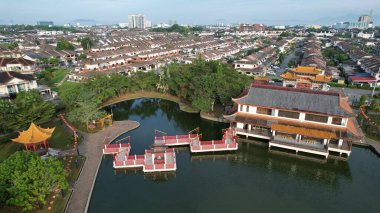 Kuching, Malezya - 21 Haziran 2024: Malezya Çin Dostluk Parkı