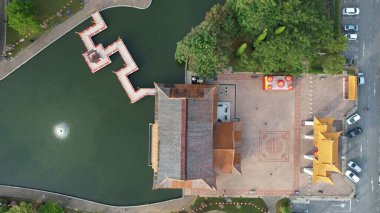 Kuching, Malezya - 21 Haziran 2024: Malezya Çin Dostluk Parkı