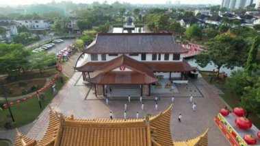 Kuching, Malezya - 21 Haziran 2024: Malezya Çin Dostluk Parkı