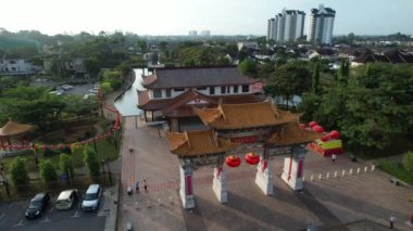 Kuching, Malezya - 21 Haziran 2024: Malezya Çin Dostluk Parkı