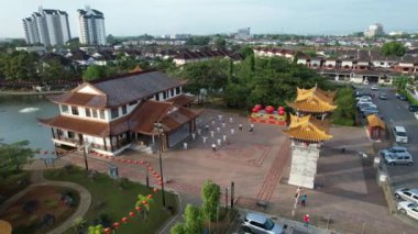 Kuching, Malezya - 21 Haziran 2024: Malezya Çin Dostluk Parkı