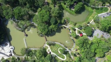 Kuching, Malezya - 21 Haziran 2024: Kuching City 'deki Landmark Binalarının Havadan Görünümü