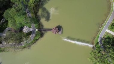 Kuching, Malezya - 21 Haziran 2024: Kuching City 'deki Landmark Binalarının Havadan Görünümü