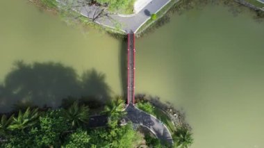 Kuching, Malezya - 21 Haziran 2024: Kuching City 'deki Landmark Binalarının Havadan Görünümü