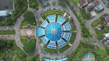 Kuching, Malezya - 21 Haziran 2024: Kuching City 'deki Landmark Binalarının Havadan Görünümü