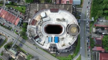Kuching, Malezya - 21 Haziran 2024: Kuching City 'deki Landmark Binalarının Havadan Görünümü