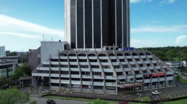 Kuching, Malezya - 21 Haziran 2024: Kuching City 'deki Landmark Binalarının Havadan Görünümü