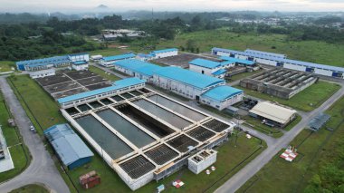 Batu Kitang, Malezya - 3 Temmuz 2024: Su arıtma tesisi