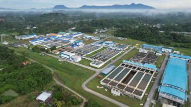 Batu Kitang, Malezya - 3 Temmuz 2024: Su arıtma tesisi