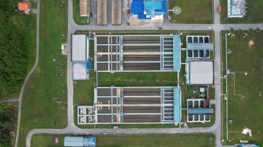 Batu Kitang, Malezya - 3 Temmuz 2024: Su arıtma tesisi