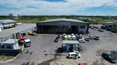 Kuching, Malaysia - July 4 2024: The Puspakom Vehicle Inspection Centre clipart