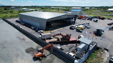 Kuching, Malaysia - July 4 2024: The Puspakom Vehicle Inspection Centre clipart