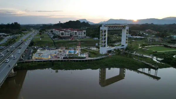 stock image Kuching, Malaysia - July 6 2024: The Batu Kawah Riverbank Park