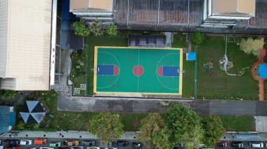 Kuching, Malaysia - August 8, 2024: Aerial View of The Kuching Festival Food Street Fair clipart