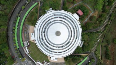 Bintulu, Malaysia - November 23, 2024: Aerial View of The Wisma Bintulu or The Bintulu Development Authority clipart