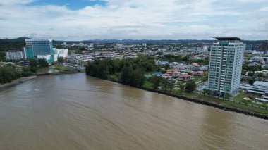 Bintulu, Malezya - 23 Kasım 2024: Bintulu 'nun Tanjung Batu Plajı