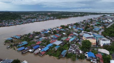 Bintulu, Malaysia - November 23, 2024: The Old Airport and The Old Town of Bintulu clipart