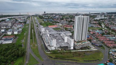 Bintulu, Malaysia - November 23, 2024: The Old Airport and The Old Town of Bintulu clipart