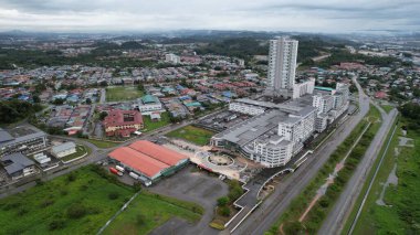 Bintulu, Malezya - 23 Kasım 2024 Eski Havaalanı ve Eski Bintulu Kasabası