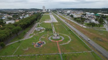 Bintulu, Malaysia - November 23, 2024: The Old Airport and The Old Town of Bintulu clipart