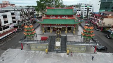 Bintulu, Malezya - 23 Kasım 2024 Eski Havaalanı ve Eski Bintulu Kasabası