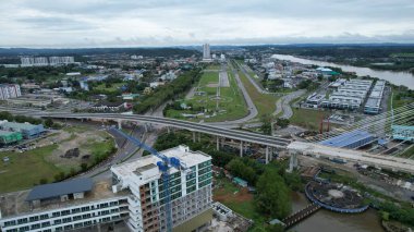 Bintulu, Malezya - 23 Kasım 2024: Bintulu 'nun Tanjung Batu Plajı