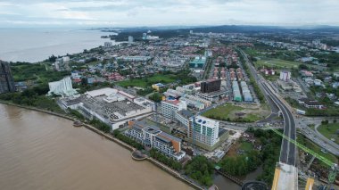 Bintulu, Malezya - 23 Kasım 2024: Bintulu 'nun Tanjung Batu Plajı