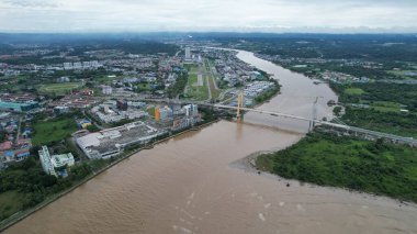 Bintulu, Malezya - 23 Kasım 2024: Bintulu 'nun Tanjung Batu Plajı