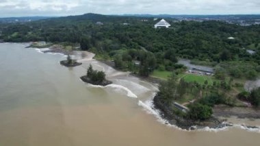 Bintulu, Malezya - 23 Kasım 2024 Eski Havaalanı ve Eski Bintulu Kasabası