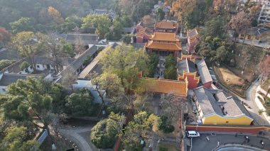 Changsha, Çin - 27 Aralık 2024: Yuelu Dağı ve Hunan Üniversitesi